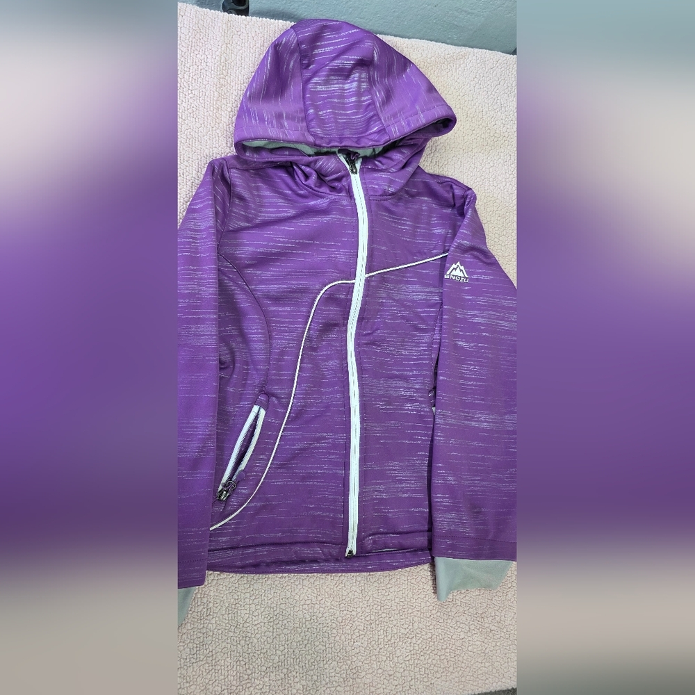 Snozu Soft Purple With Gray Fleece Jacket